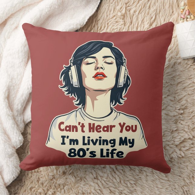 Coussin 80s Rétro Nostalgic Music Lover Throwback Design (Couverture)