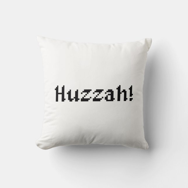 Coussin 8 Bits Huzzah ! (Recto)