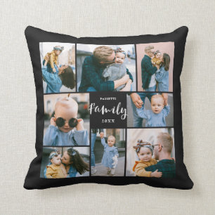 Coussin 8 Collage photo Famille moderne personnalisée  Noi