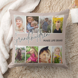 Coussin 8 Photo "Les petits-enfants font la vie grand"