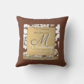 Coussin 8e anniversaire du Mariage de bronze foncé (Verso)