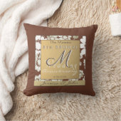Coussin 8e anniversaire du Mariage de bronze foncé (Couverture)