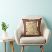 Coussin 8e anniversaire du Mariage de bronze foncé (Chaise)