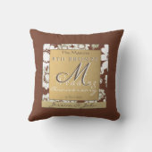 Coussin 8e anniversaire du Mariage de bronze foncé (Verso)