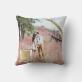 Coussin 8e anniversaire du Mariage de bronze photo personn (Verso)