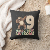 Coussin 9 Ans d'être Incroyable Sloth Faisant le Dab 9ème (Couverture)