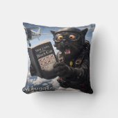 Coussin 9/Oh zut, drôle de chat noir de parachutisme lance (Recto)