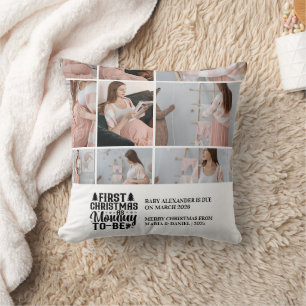 Coussin 9 Photo Future Maman Noël Annonce de Grossesse