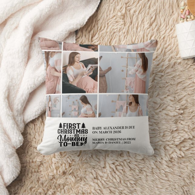Coussin 9 Photo Future Maman Noël Annonce de Grossesse  (Couverture)