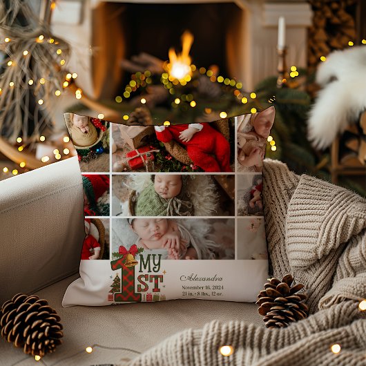 Coussin 9 Photo Plaid Premier Noël