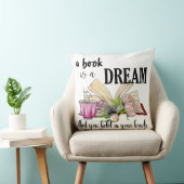 Coussin A Book Is a Dream Pillow | Square Throw Cushion (Chaise)