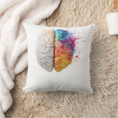 Coussin A brain divided between logical and creative sides (Couverture)