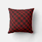 Coussin à damiers Noël Rouge Buffalo Plaid (Verso)