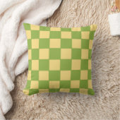 Coussin À damiers vert et jaune (Couverture)