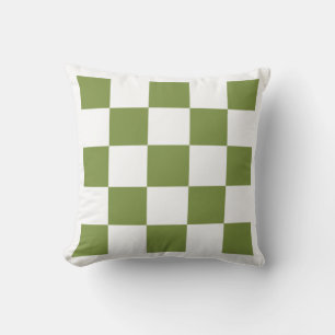 Coussin À damiers verte