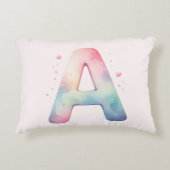 Coussin "A" de naissance personnalisé (Devant)
