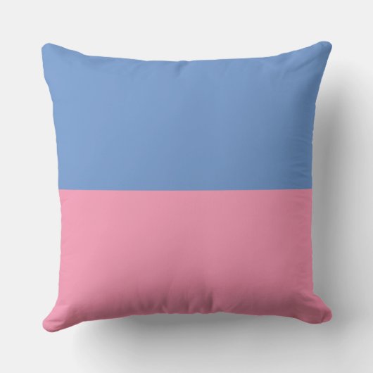 Coussin à deux tons bleu et rose (Verso)