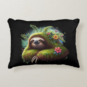 Coussin à fentes florales - Coussin de forêt tropi