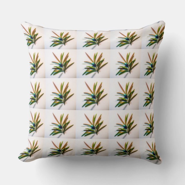 Coussin À feuillage persistant Sprig avec Berries Motif Je (Recto)