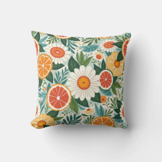 coussin à fleurs de fruits