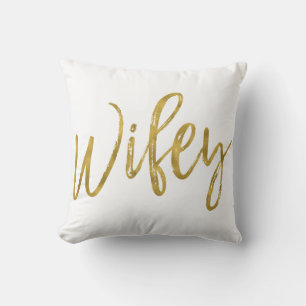 Coussin à huile d'or Wifey Faux