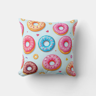 Coussin à impression de beignet