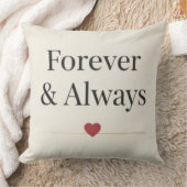 Coussin À jamais & Toujours | Plaid avec citation romantiq (Couverture)