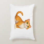 Coussin à jeter avec chaton roux adorable (Devant(Vertical))