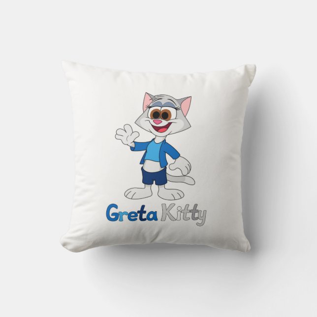 Coussin à jeter Greta Kitty (Recto)
