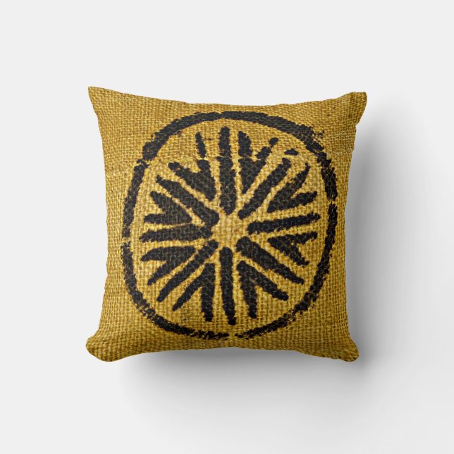 Coussin à la maison africain de décor de tissu de (Recto)