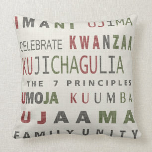 Coussin à la maison de mot de Priciples du décor