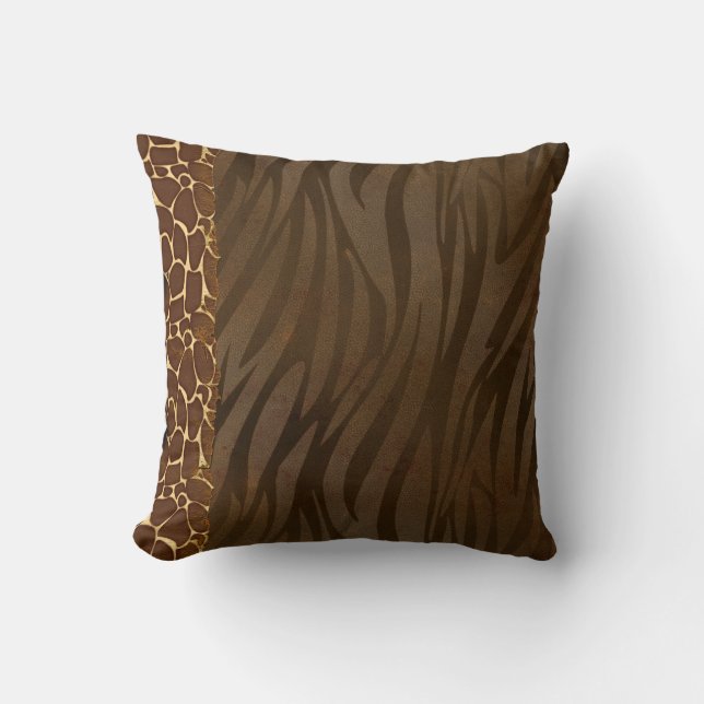 Coussin à la mode de motif d'impression de girafe (Recto)
