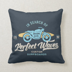 Coussin À la recherche de l'affiche parfaite de vagues
