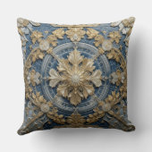 Coussin à lancer bleu impérial 51 x 51 cm (Verso)