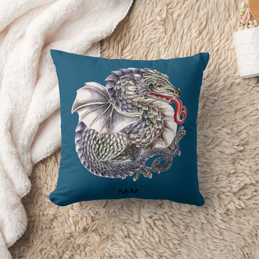 Coussin à lancer de dragon bleu (Couverture)