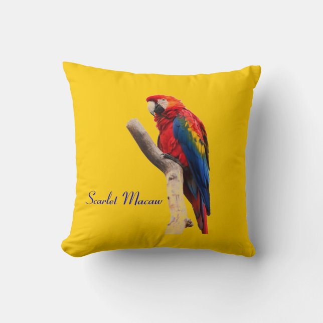 Coussin à lancer d'or de Macaw (Recto)