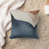 Coussin à lancer - Motif Brown bleu Abstrait (Couverture)