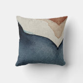 Coussin à lancer - Motif Brown bleu Abstrait (Verso)