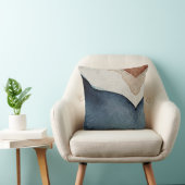 Coussin à lancer - Motif Brown bleu Abstrait (Chaise)