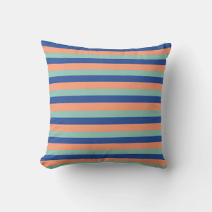 Coussin à lancer orange et bleu