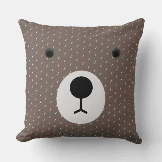Coussin à lancer Personnaliser - Ours de bébé (Recto)