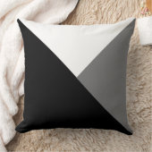Coussin à lancer - Triangles Abstraits noir/gris/b (Couverture)