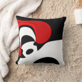 Coussin À M. Redd : Abstrait Noir, Blanc & Rouge (Couverture)