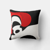 Coussin À M. Redd : Abstrait Noir, Blanc & Rouge (Verso)