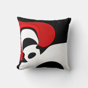 Coussin À M. Redd : Abstrait Noir, Blanc & Rouge