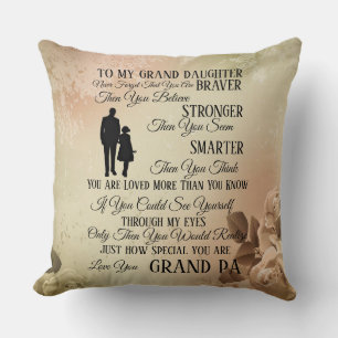 Coussin À MA Grande Fille De Grand PA Jetez L'Oreiller