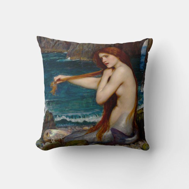 Coussin A Mermaid, c. 1900 by John Waterhouse (Recto)