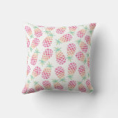 Coussin à motif d'aquarelle rose ananas (Verso)