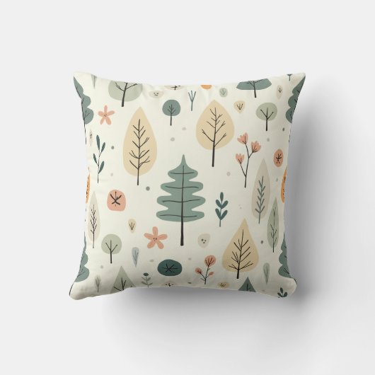 Coussin à motif d'arbre mignon, oreiller (Verso)