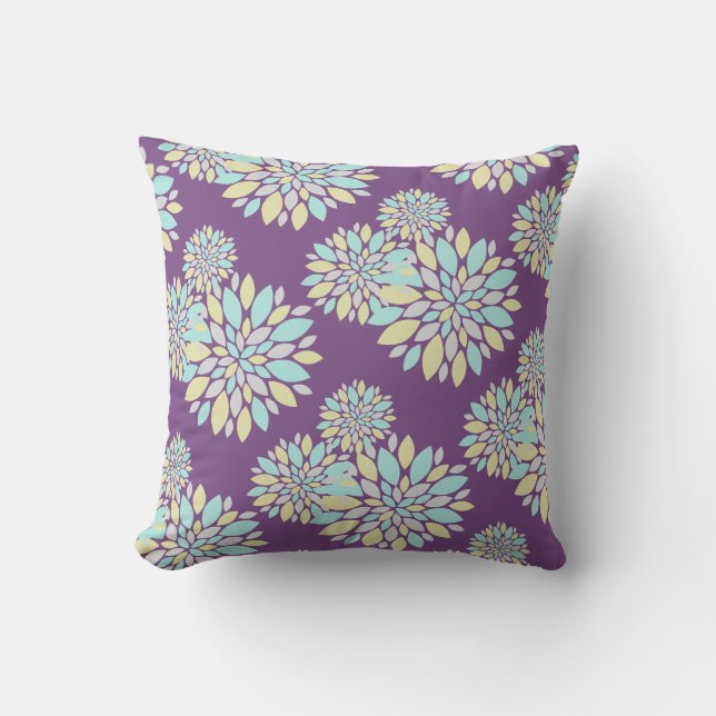 Coussin à motif de fleurs Pastel Petals (Recto)
